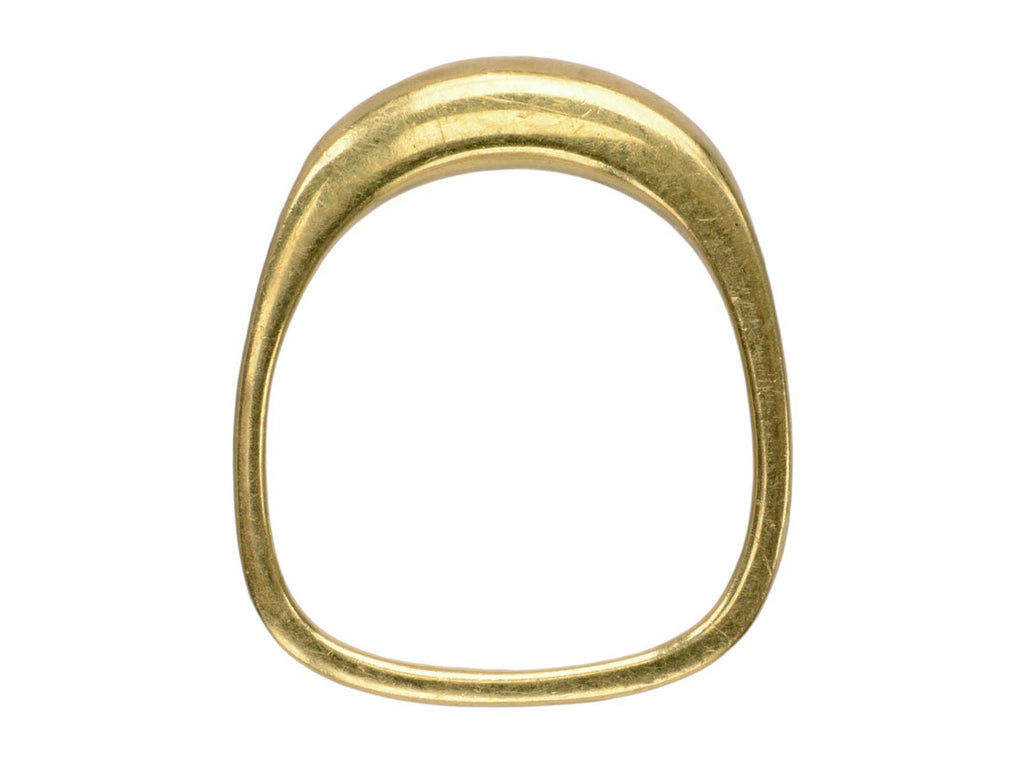 1970s Oblong 18K Gold Ring (on white background)