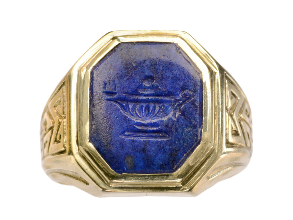 1920s Magic Lantern Intaglio Ring (on white background)