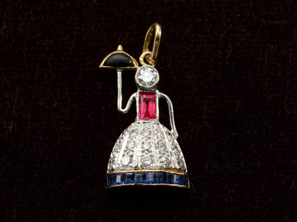 c1965 Mary Poppins Diamond Charm (on black background)