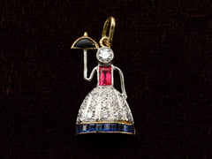 thumbnail of c1965 Mary Poppins Diamond Charm (on black background)