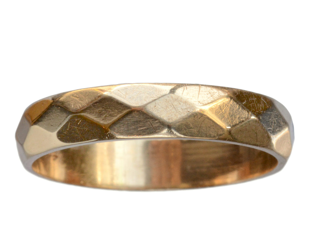 1954 Faceted Wedding Band (on white background)