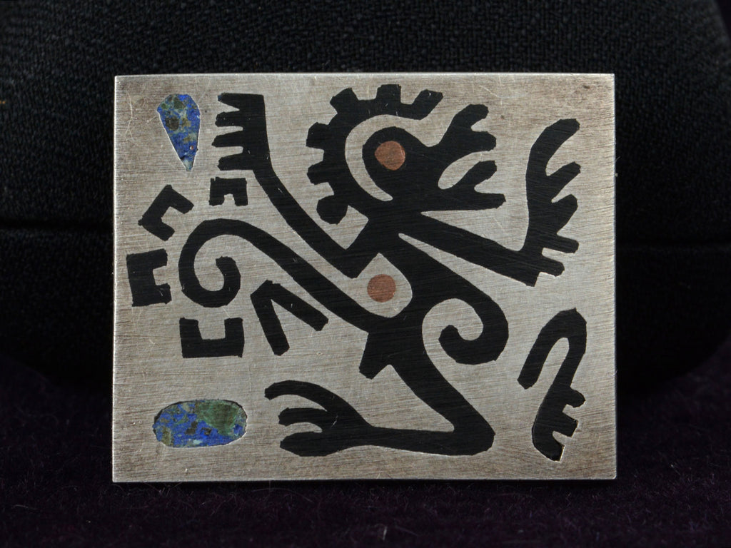1960s Mexican Inlaid Brooch