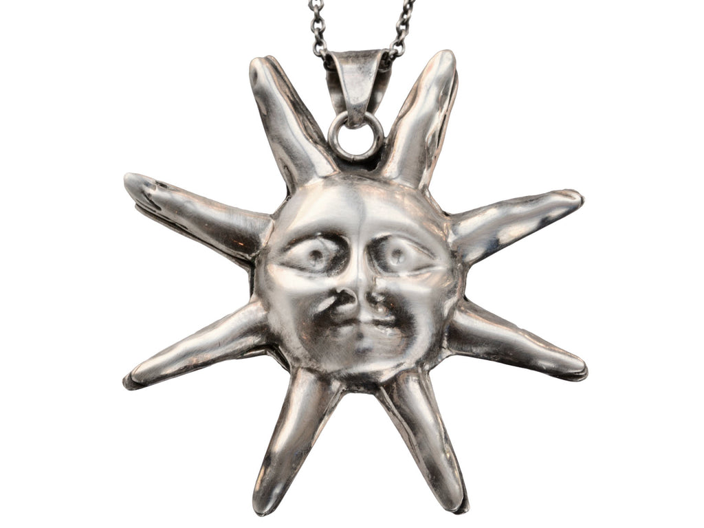 1970s Mexican Sun Pendant (on white background)