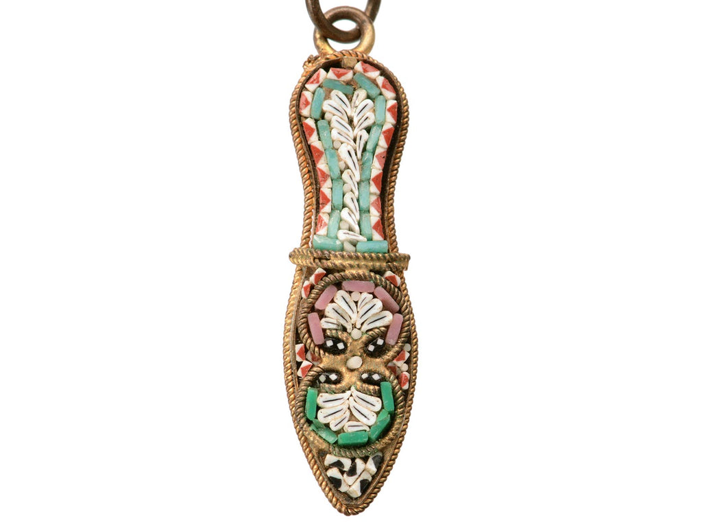 c1940 Mosaic Shoe Charm (on white background)