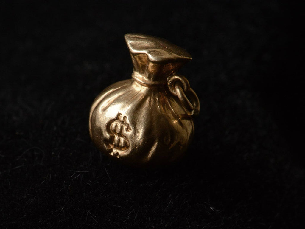 c1960 Money Bag Charm (side view)