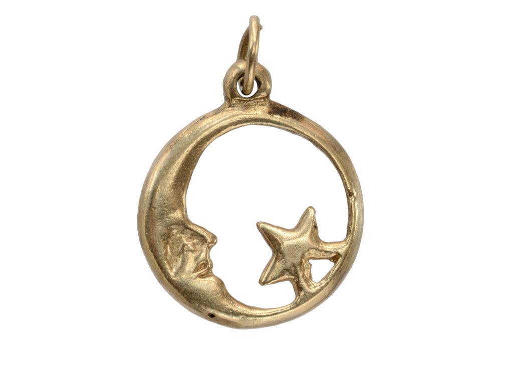 c1980 Man in the Moon Charm (on white background)