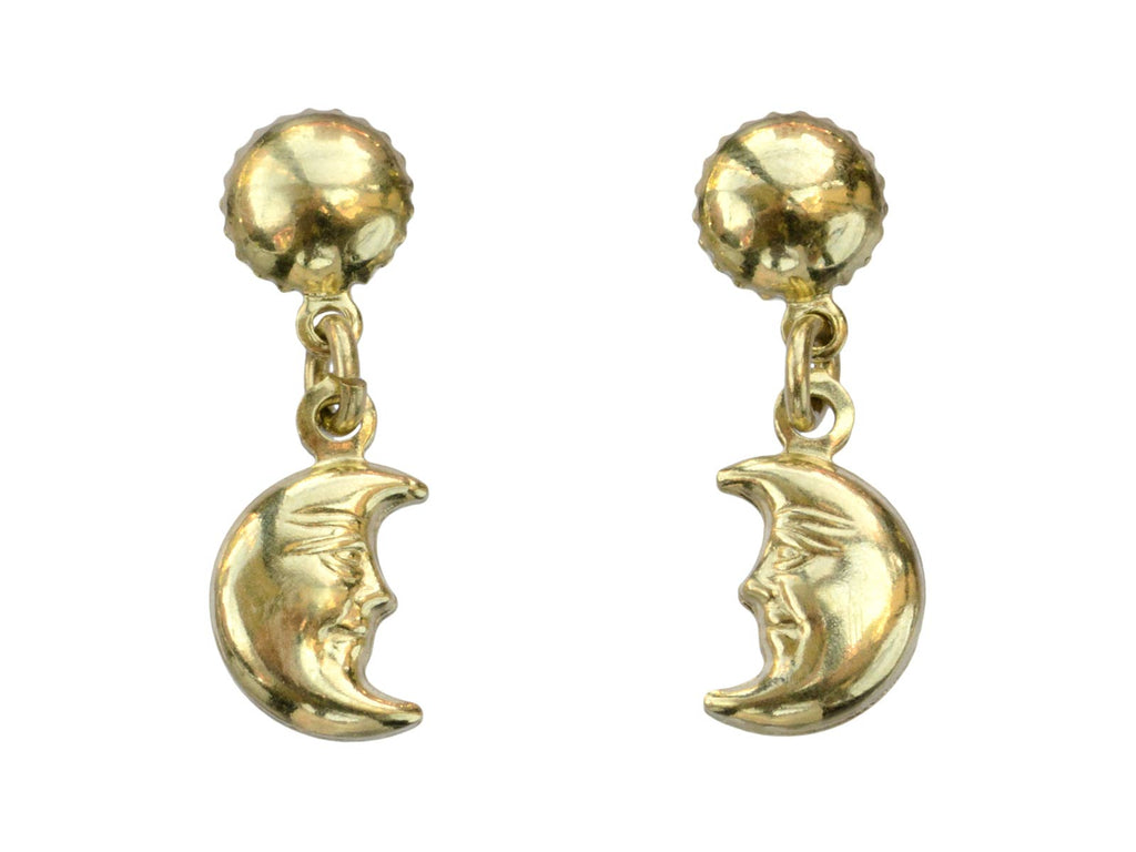 1980s Man in the Moon Earrings (on white background)