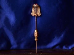 thumbnail of 1870s Moonstone Pharaoh Stick Pin (full pin shown)