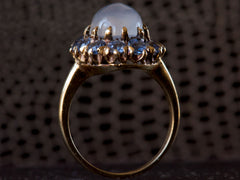 1900s Moonstone and Sapphire Ring