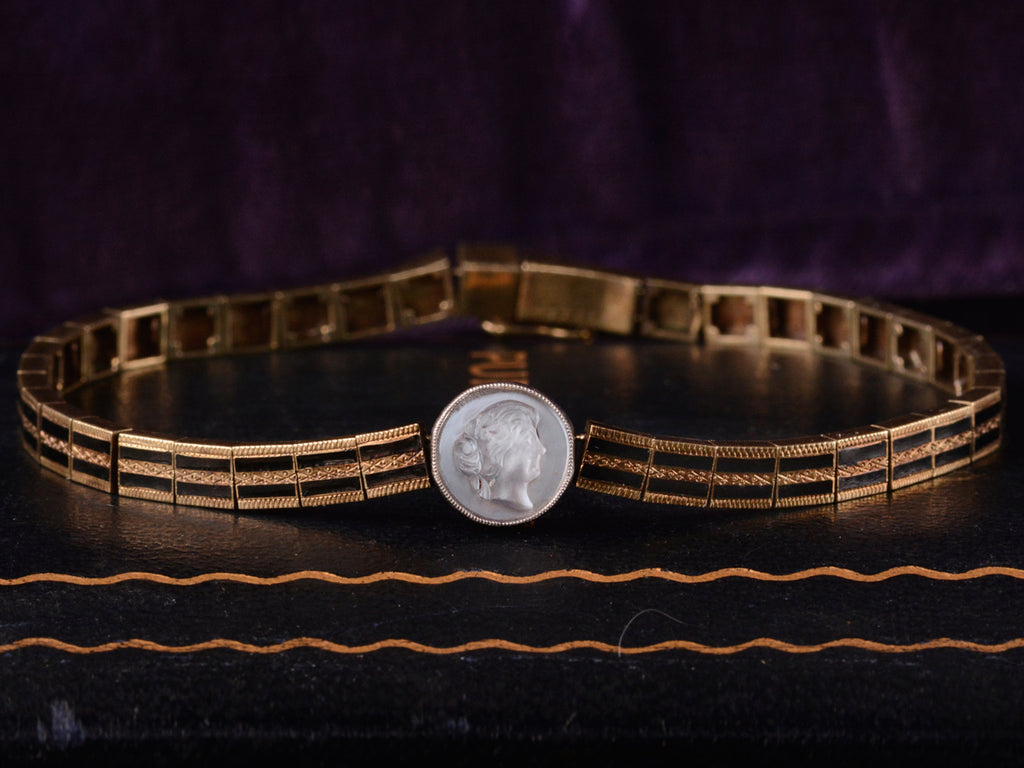 1900s Moonstone Cameo Bracelet (detail)