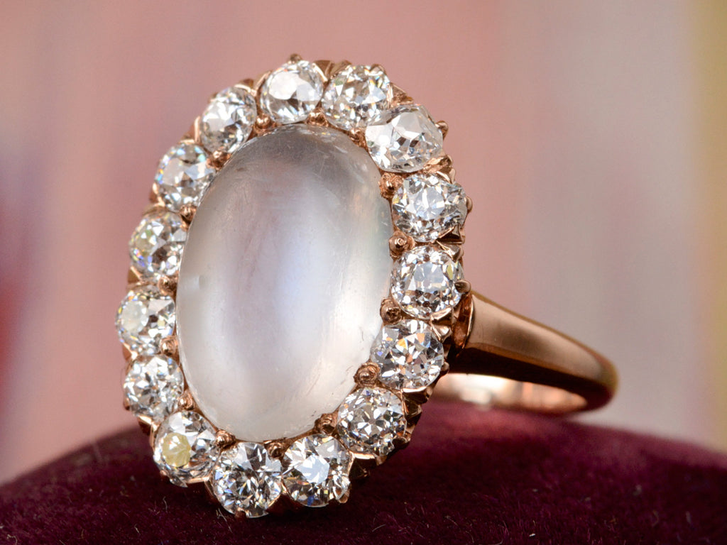 1900s Moonstone & Diamond Ring