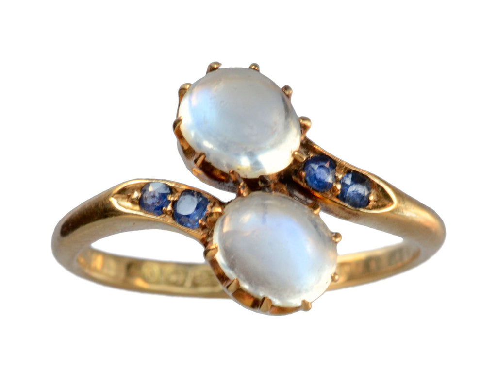 1913 Moonstone & Sapphire Ring (on white background)