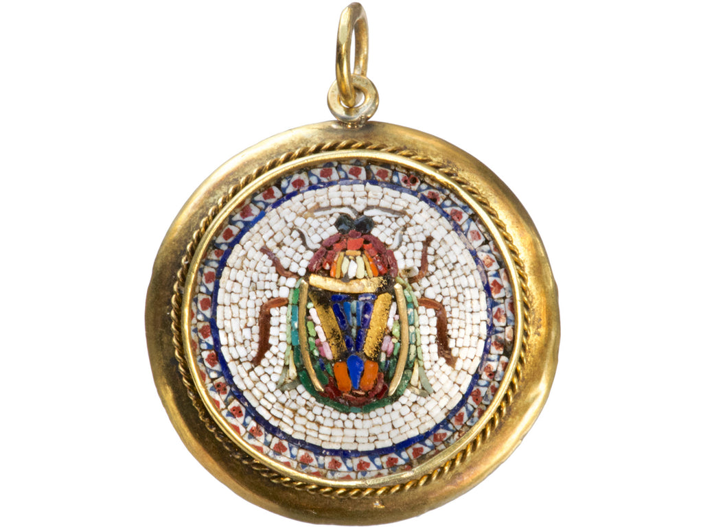 1880s Large Micromosaic Bug (on white background)