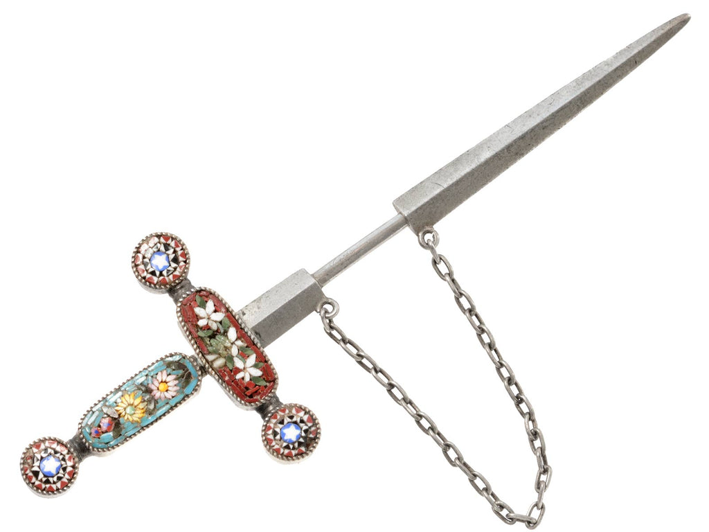c1890 Mosaic Sword Brooch (on white background)