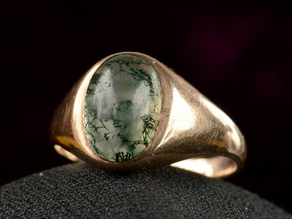 c1900 Moss Agate Ring