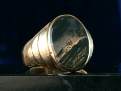 thumbnail of 1930s Moss Agate Ring (detail)