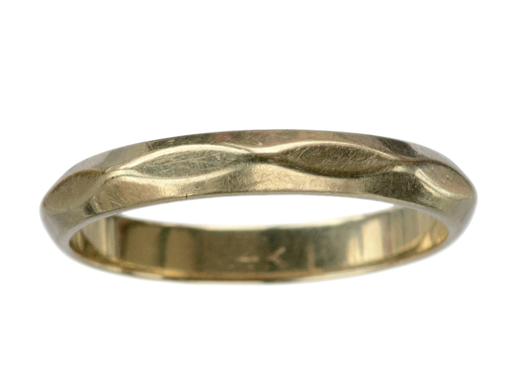 1950s Faceted Gold Band (on white background)