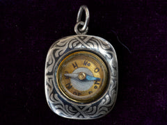 1890s French Niello Compass