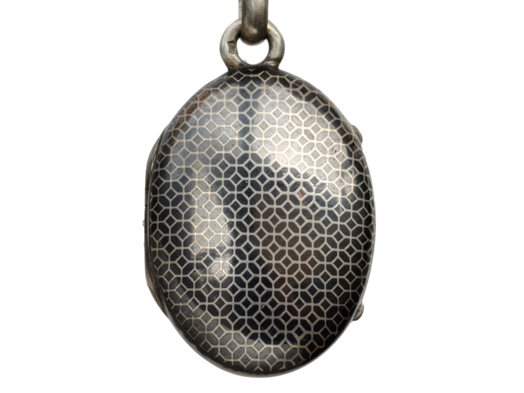 1890s French Niello Locket (on white background)