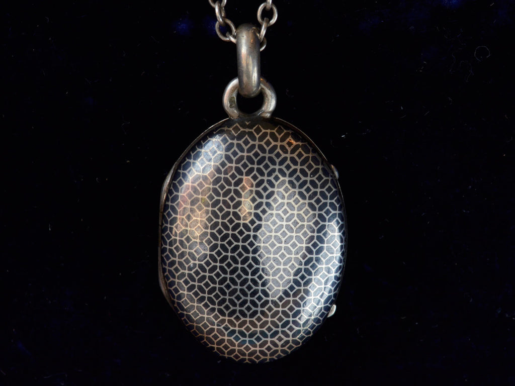 1890s French Niello Locket (on black background)