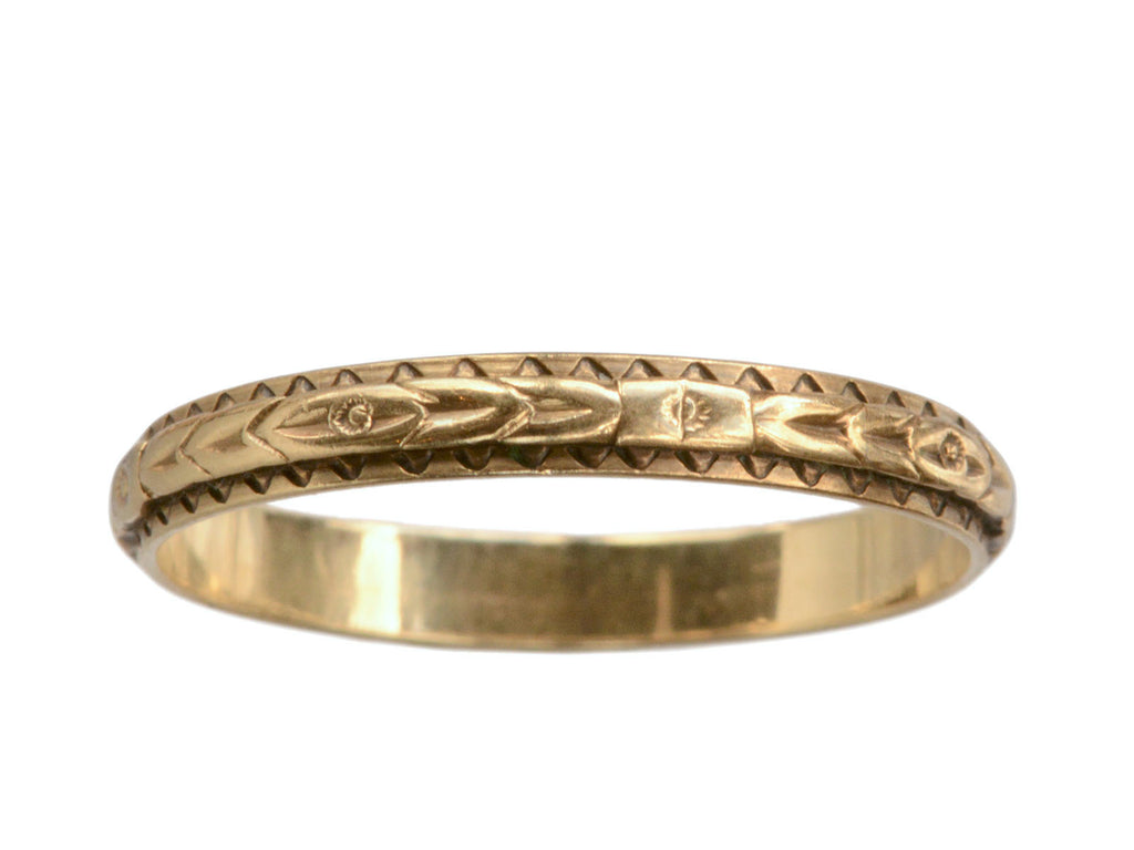 1940s Patterned Gold Band (on white background)
