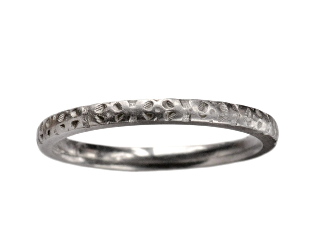 1920s Engraved Platinum Band (on white background)