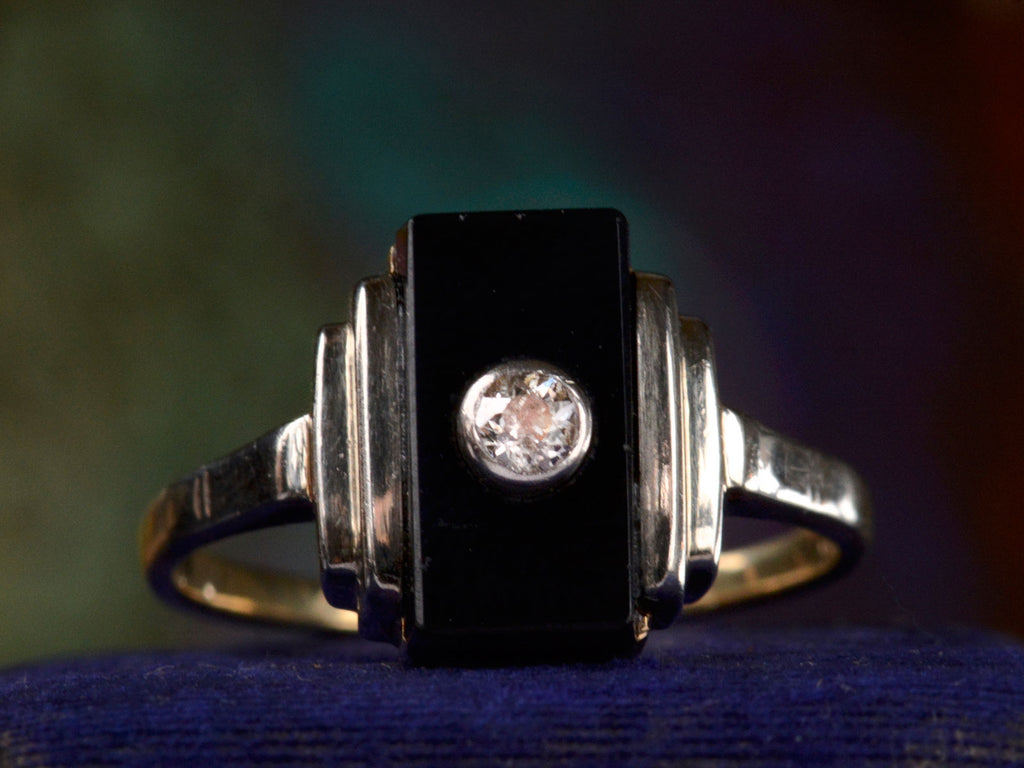 1920s Art Deco Onyx Ring