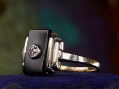 1920s Art Deco Onyx Ring