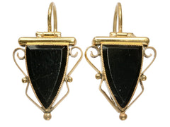 thumbnail of c1890 Onyx Earrings (on white background)