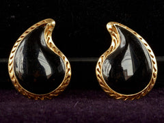 Vintage Onyx Paisley Earrings
