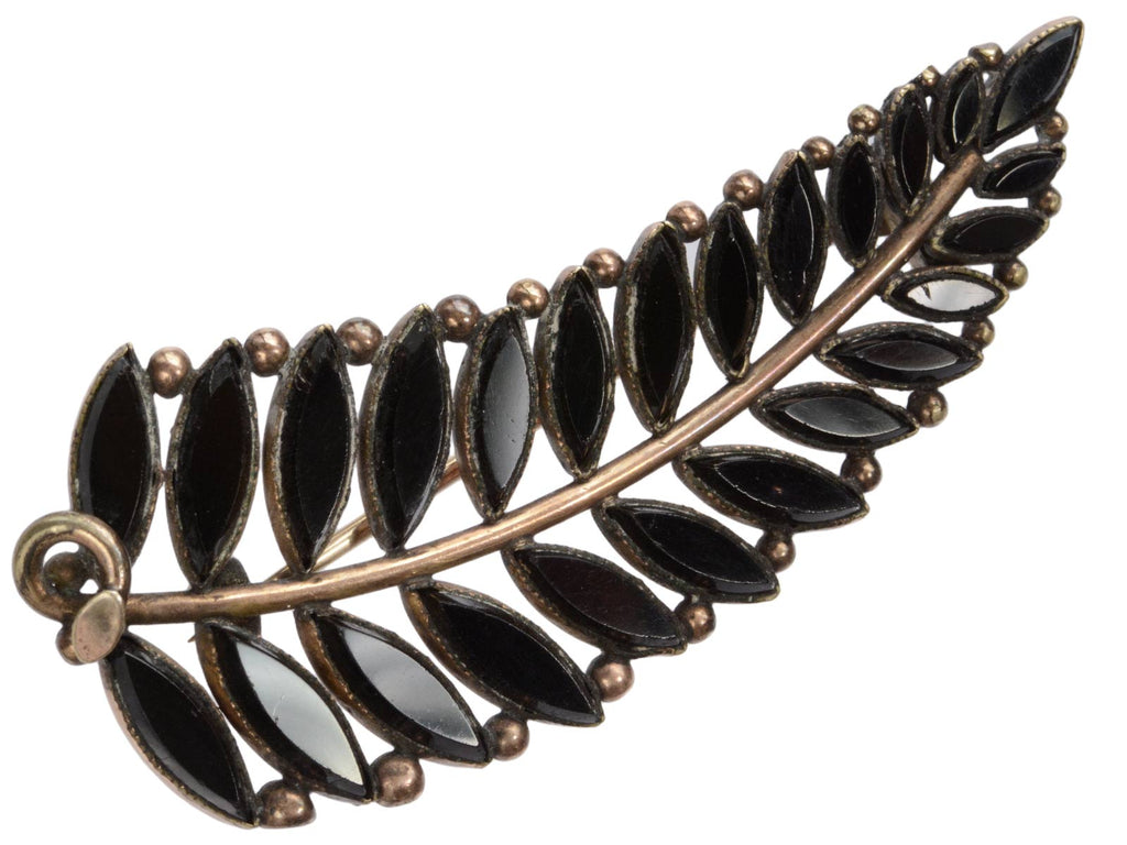 c1890 Victorian Fern Brooch (on white background)