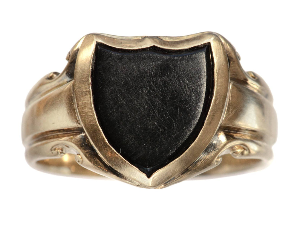 1880s Onyx Signet Ring (on white background)