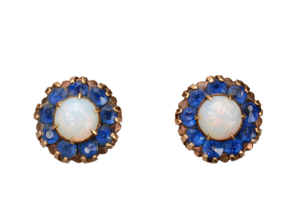 1900-10s Opal & Blue Paste Studs (on white background)