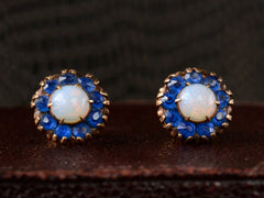 1900-10s Opal & Blue Paste Studs