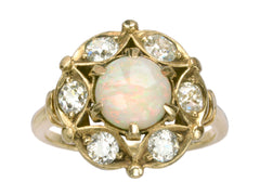 1940s Opal & Diamond Ring