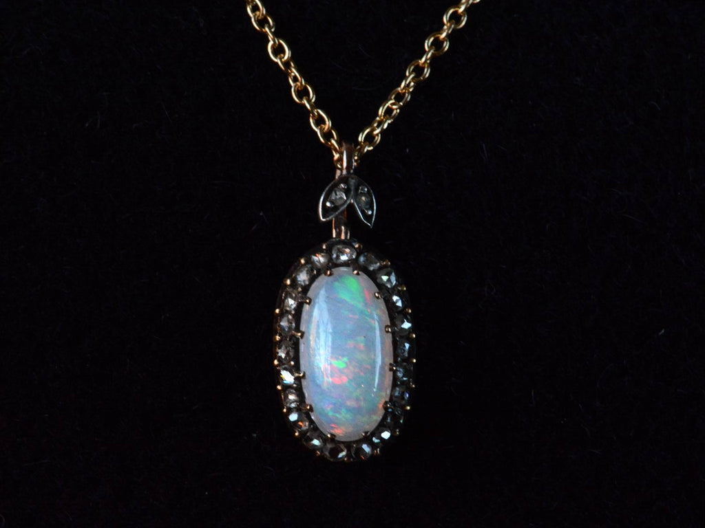 1900s Victorian Opal & Diamond Necklace