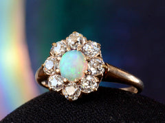 1900s Opal & Diamond Cluster Ring (detail)