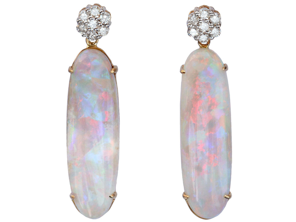 1980s Opal Diamond Earrings – Erie Basin
