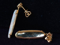1980s Opal & Diamond Earrings