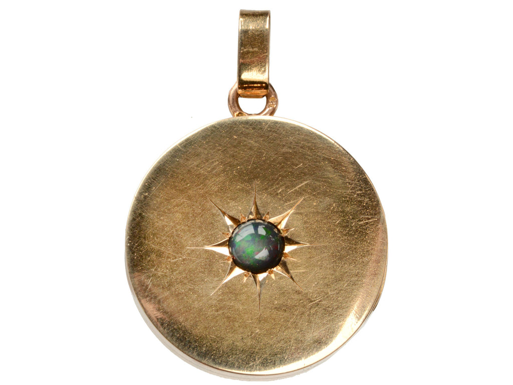 1890s Black Opal Locket (on white background)
