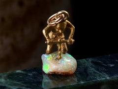 thumbnail of Vintage Opal Miner Charm (on black background)