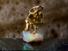 Vintage Opal Miner Charm (detail)