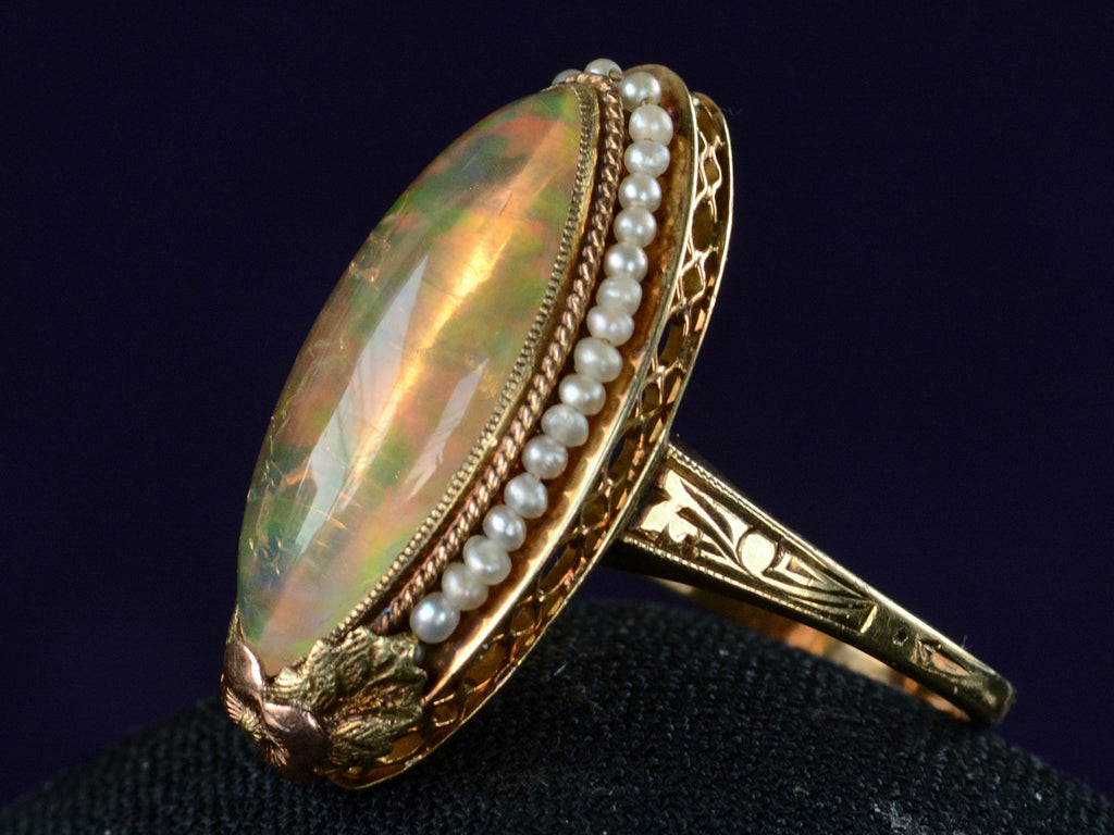 c1920 Opal & Pearl Ring