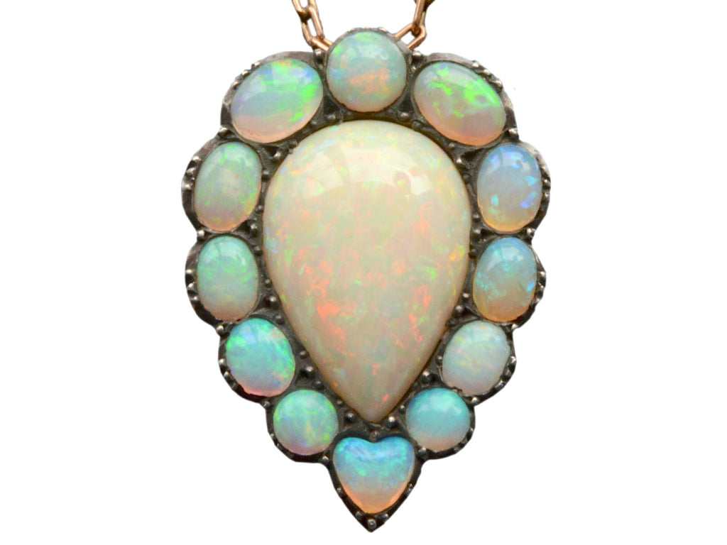 Amazon.com: AILUOR Vintage Opal Pendant Necklace, Silver Plated Created  Gemstone Oval White Opal Fashion Jewelry for Women Mother Girls - Endless  Love (Silver) : Clothing, Shoes & Jewelry