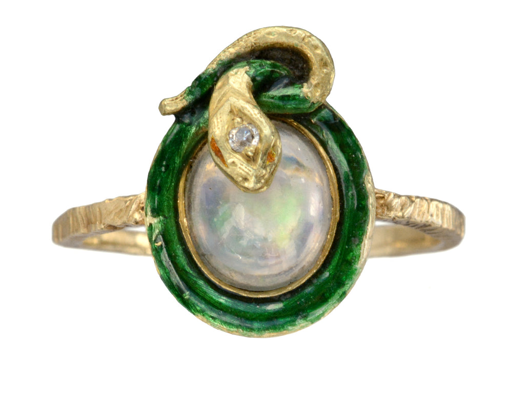 c1900 Opal Snake Ring (on white background)