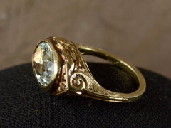 1920s Deco Aqua Ring