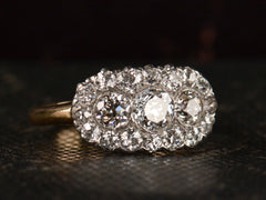 1900s Oval Diamond Cluster Ring