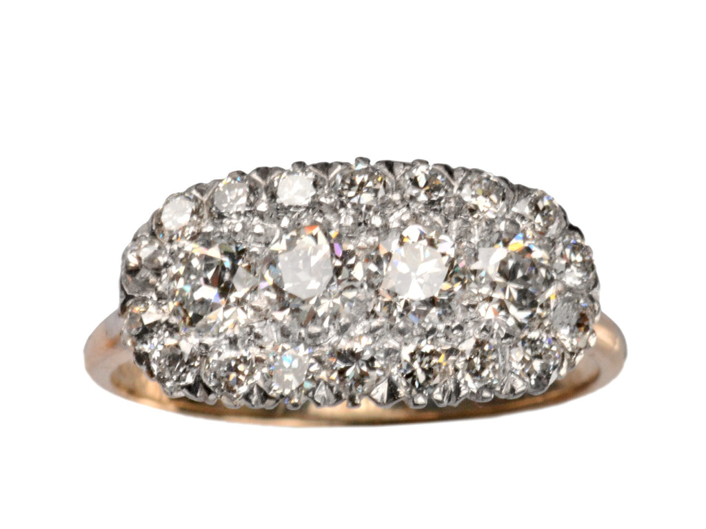 1930s Oval Cluster Ring (on white background)