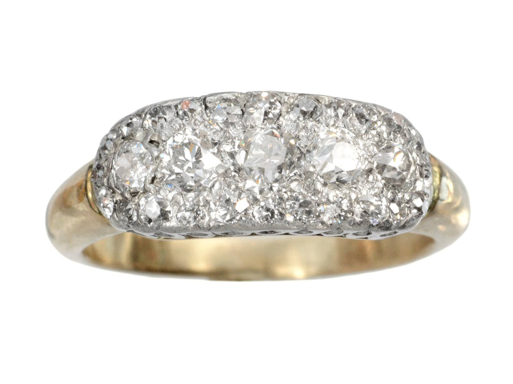 1910s Oval Cluster Ring (on white background)