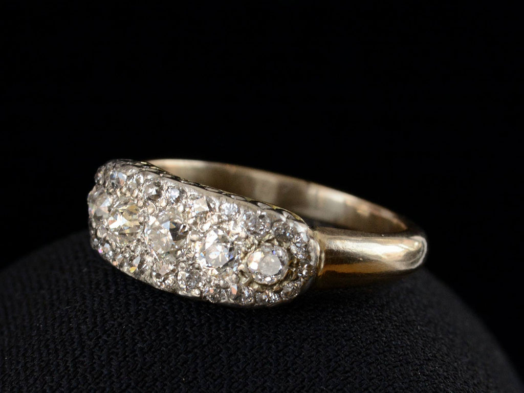 1910s Oval Cluster Ring